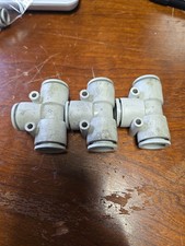 3pcs - SMC KQ2T16-00A Union Tee Connector Push Connect 16mm X 16mm X 16m (4A1)