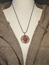 Orange Sunstone Gemstones Metaphysical Wicca Amulet/Pendant Wear Your Magick!🧡