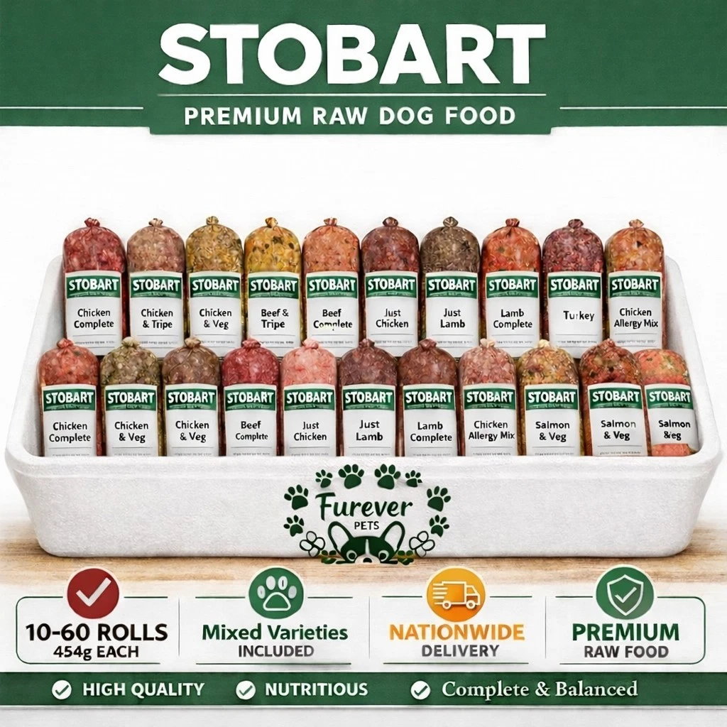 30 Box Stobarts raw frozen dog food chubs 80/10/10 completes 454 Free Delivery
Opens in a new window