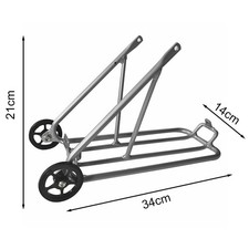Portapacchi posteriore 16 pollici per bici pieghevoli con ruote facili e fori di