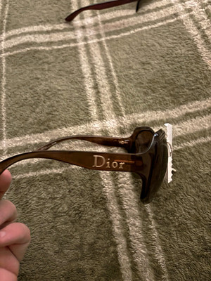 Dior Vintage Women's Oversized Sunglasses Brown Frame Gradient