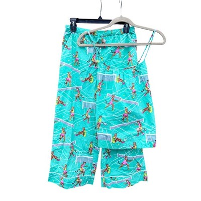 PRINTFRESH Courtside Cats Pajama Set Camisole Pants XS
