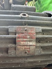 Brook Motors Stationary Belt-Driven Air Compressor on Tank with Belt Guard
