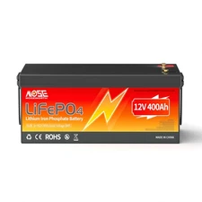 12V 400Ah LiFePO4 Lithium Battery Deep Cycle 5.12KW Energy BMS Solar Marine RV