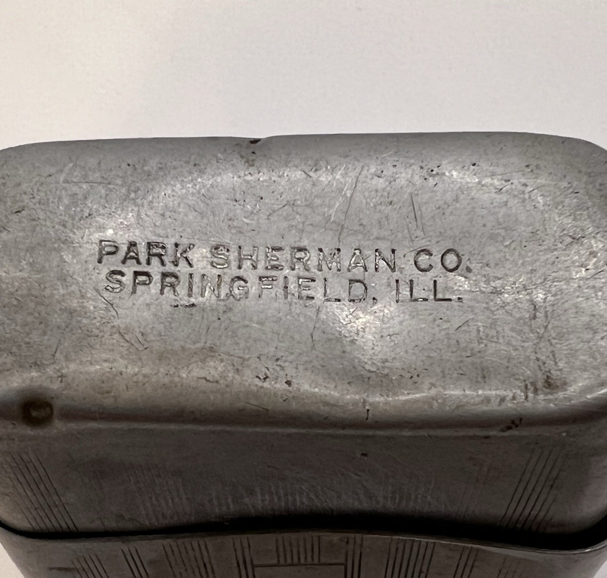 Vintage Park Sherman Co Springfield IL Aluminum Cigarette Case