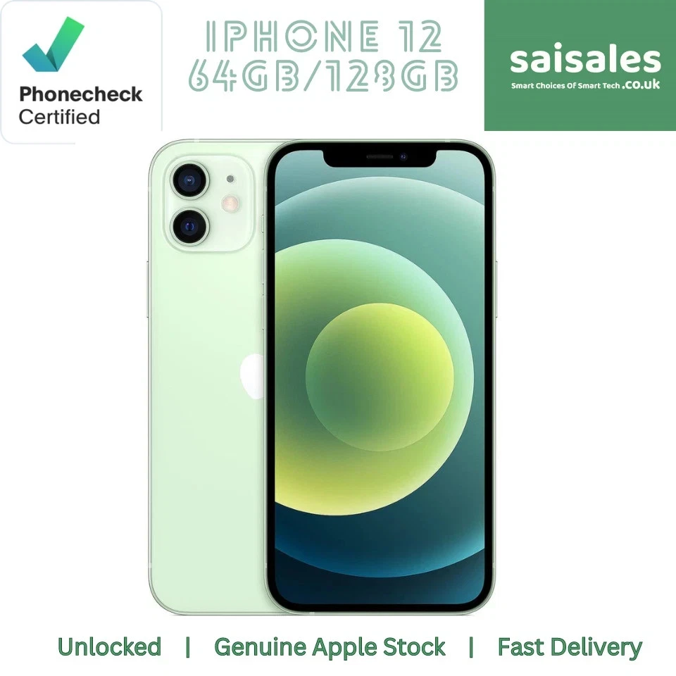 Apple iPhone 12 64GB 128GB 256GB ALL COLOURS Unlocked EXCELLENT CONDITION BOXED - Image 3 of 4