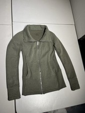 Lululemon Hoodie Women  s 4 Radiant II Olive Green Sweatshirt Scuba Full Zipper
