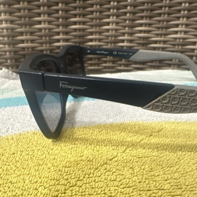 Salvatore Ferragamo SF1028S Men's Black Square Sunglasses Gray
