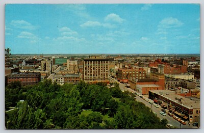 Postcard Regina Saskatchewan Canada Business Section Overlooking Victoria Park