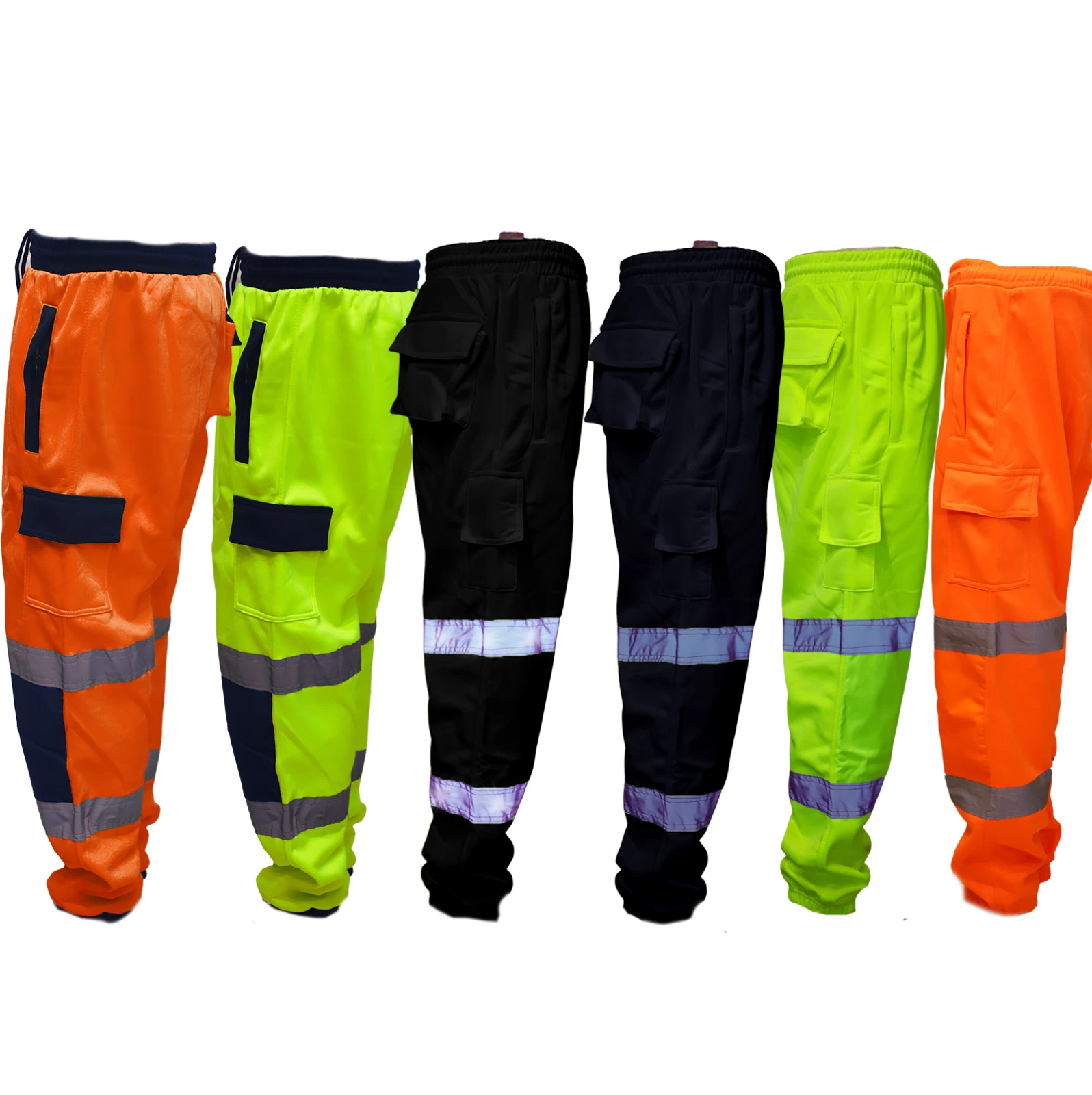 Hi Vis Trousers Joggers Bottoms Safety Work Pants Hi Viz Work Wear Fleece Pants