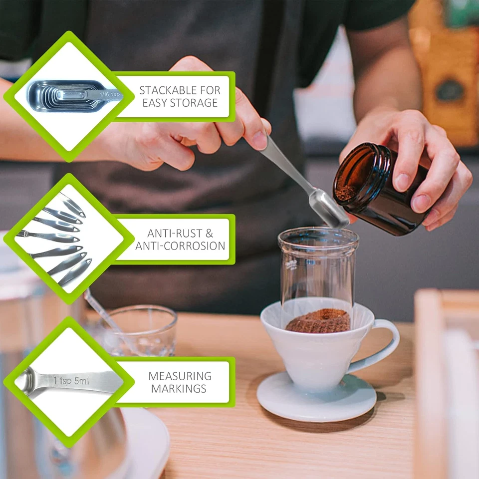 1 peça 1/2 colher de sopa (1,5 colher de sopa, 7,5 ml) colher de medição única, individual de aço inoxidável - Imagem 3 de 4