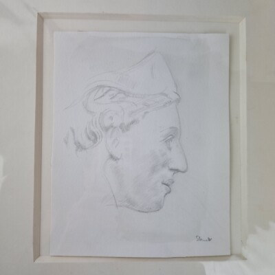 Michael Stennett signiert Bleistift und Waschstudie St Peter Dennington Kirche