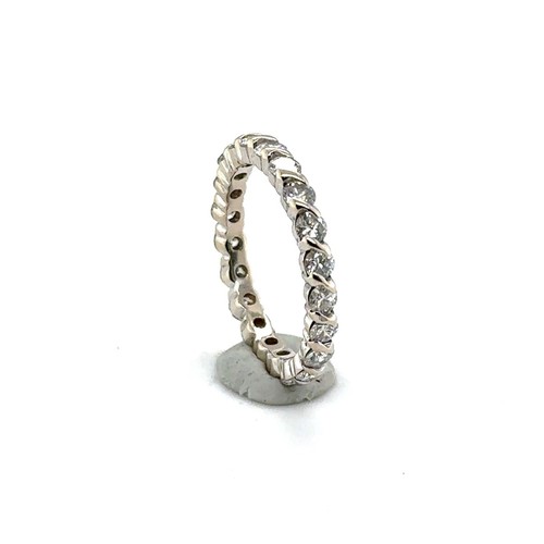 18K 750 White Gold RG 51 Memory 1,25 Ct.T Diamond Ring Unikat Diamant Vollmemory - Bild 8 von 24