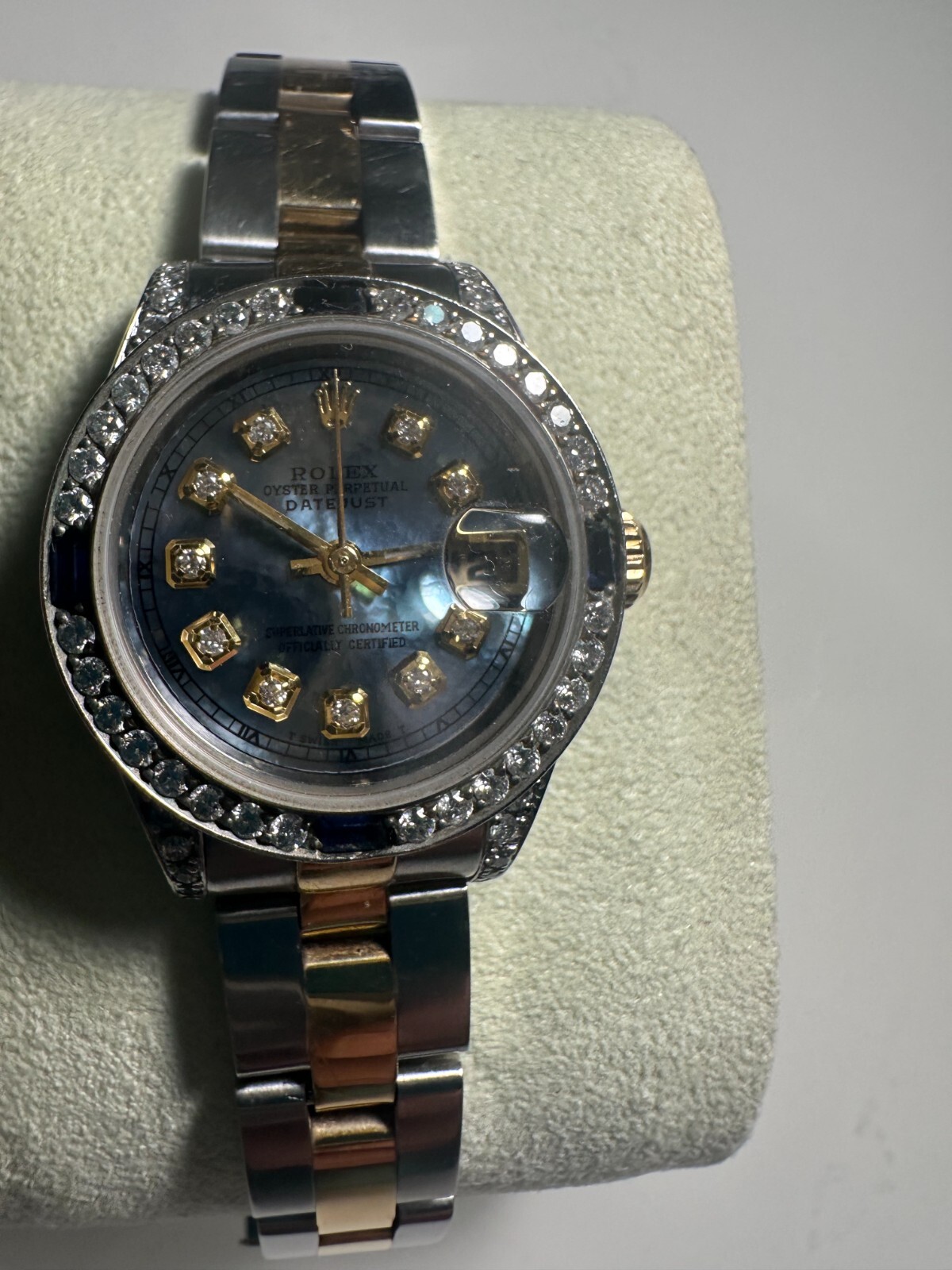 Rolex Datejust Diamond Bezel/Blue Tahitian Oyster
