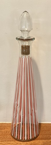 VINTAGE OLD KENTUCKY TAVERN BOURBON DECANTER GREEN/WHITE STRIPED BOTTLE/STOPPER - Picture 10 of 10