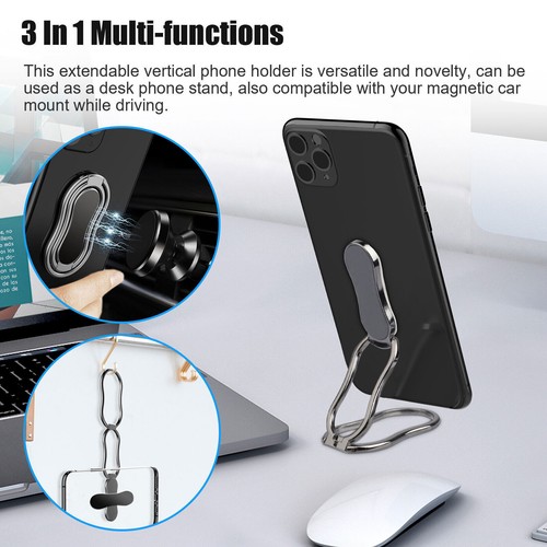 360°Rotating Finger Ring Holder for Cell Phone Universal Back Grip Folding Stand - Picture 2 of 9