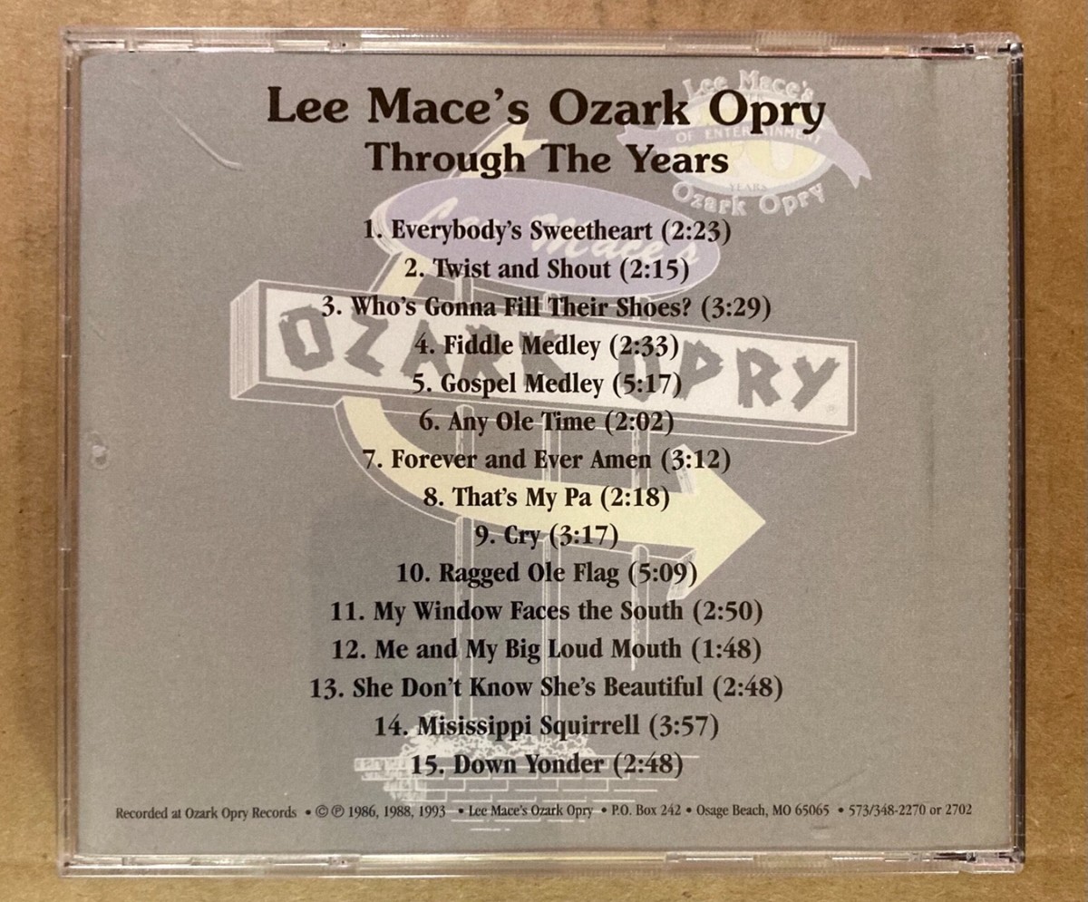 matrix New Zealand slack VG+) Rare CD - Lee Mace's Ozark Opry Through The Years 15 Tracks 1993 Hillbilly | eBay matrix New Zealand slack VG+) Rare CD - Lee Mace's Ozark Opry Through The Years 15 Tracks 1993 Hillbilly | eBay