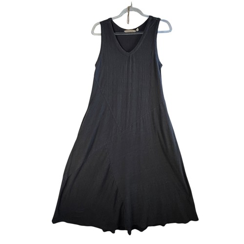 Lagenlook Minimalist Soft Surroundings Bailey Maxi Sleeveless Gray Dress M Boho - Picture 8 of 8
