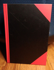 Blank Journal w Lines - Red  Black Hardcover Pre-Owned Never Used see photos 