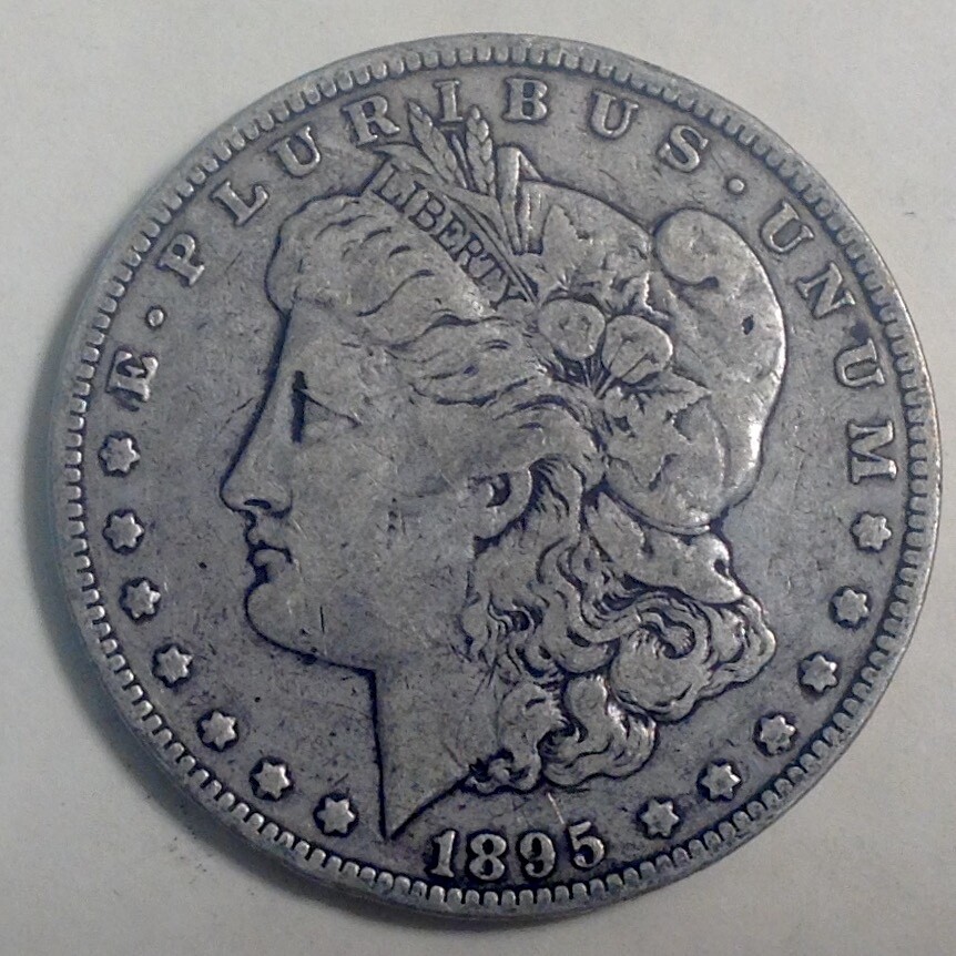 ゲ*ー様 モルガン銀貨PCGSMS63 1895年 ゲ*ー様 モルガン銀貨