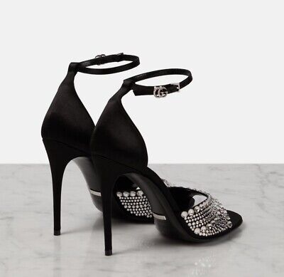 GUCCI WOMEN'S HIGH HEEL SANDALS WITH CRYSTALS Size 36 $1250 GUCCI WOMEN'S HIGH HEEL SANDALS WITH CRYSTALS Size 36 $1250