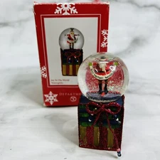 Department 56 Joy To The World Santa Snow Globe Miniature Water Globe Glitter  
