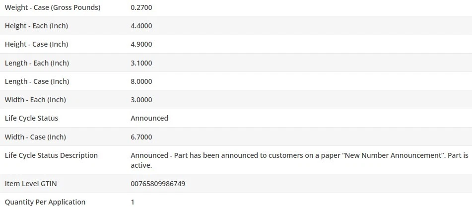 Filtro de aceite tipo OEM WIX para Oldsmobile Cutlass Cruiser 1987-1989 V6-2,8 L Foto 4 de 4