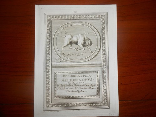 1780 ACQUAFORTE FRANCESCO BARTOLOZZI SEGNO ZODIACALE TORO ALLION ALLIONIS - 第 8/8 張圖片