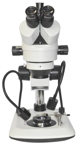Darkfield Gemstone Gemology Stereo Microscope 7-100× Trinocular LED Fibre