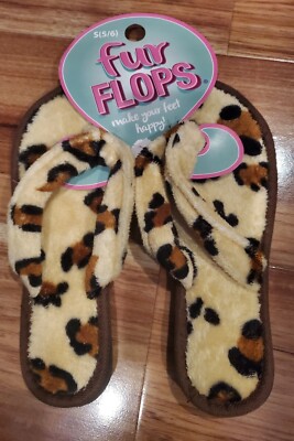 【BAON】Terrad fur suede slipper 5 Pair of Fur Flops Size M House Slippers Sandals for sale