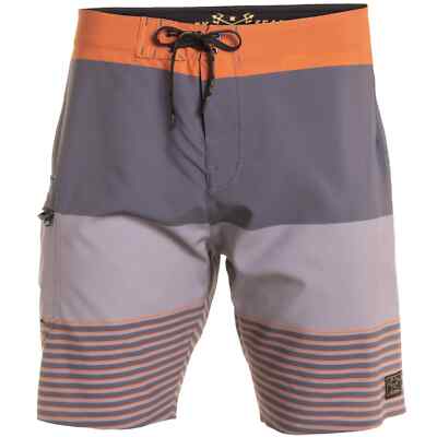 GRUNDENS X Board Shorts -  Dark Seas Iron Stripe UPF 30 Quick Dry