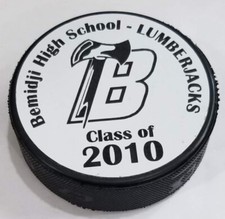 Bemidji Lumberjacks High School BHS Boys 2010 Commemorative Hockey Puck Gufex