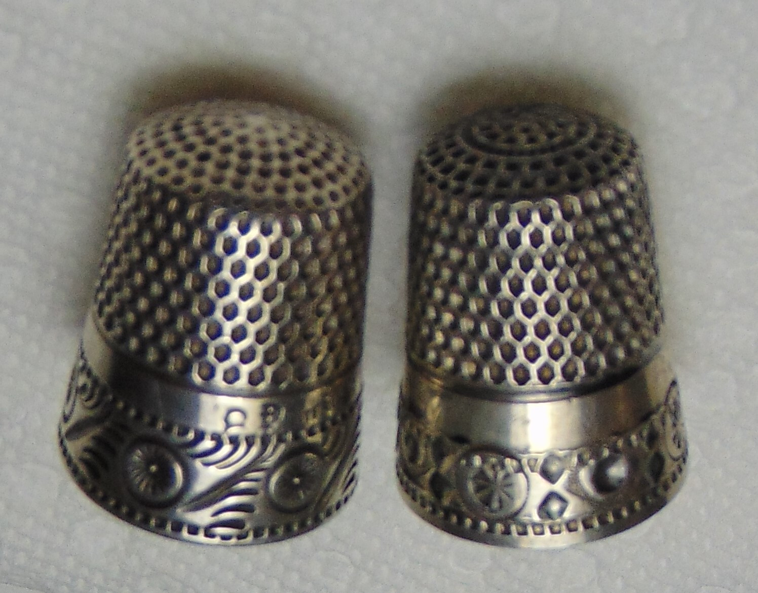 Lot of 2 Vintage Stern Brothers Sterling Silver Thimbles eBay