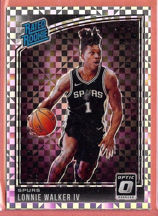 2018-19 DONRUSS OPTIC RATED ROOKIE CHECKERBOARD PRIZM LONNIE WALKER IV RC #174!!