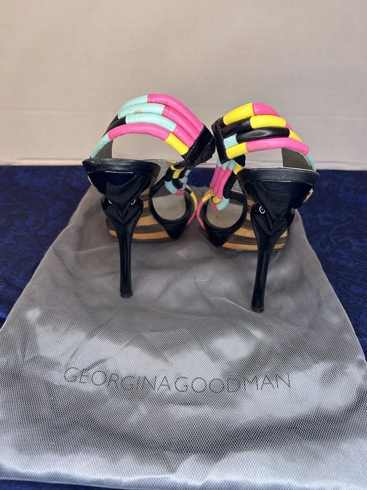 Georgina Goodman Tacones Plataforma Únicos - Multicolor - Hechos a Mano en Italia - seis 39 Foto 3 de 4