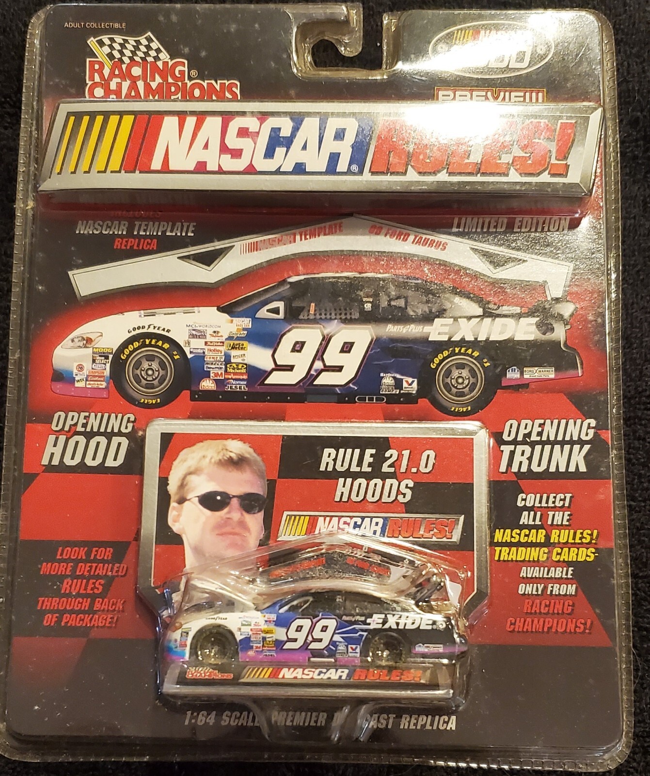 Racing Champions Jeff Burton #99 Exide Batteries Diecast 1/64 Nascar ...