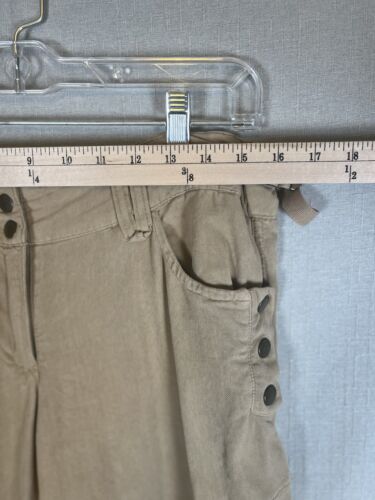 Vintage Da Nang Y2K Pants 100% Silk Womens Size Medium Neutral Tan Khaki Capsule - Picture 3 of 10