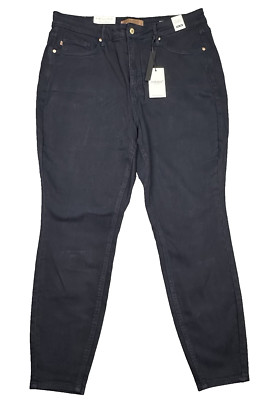 Judy Blue Tummy Control Jeans Womens 18W Navy Denim 35x28 Skinny High Waist NWT