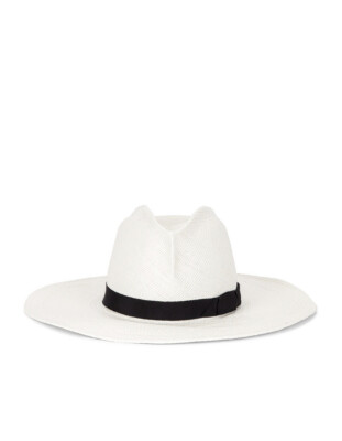 Gladys Tamez Millinery Jackie O Hat White Straw XS NWOT $425  display picture 2