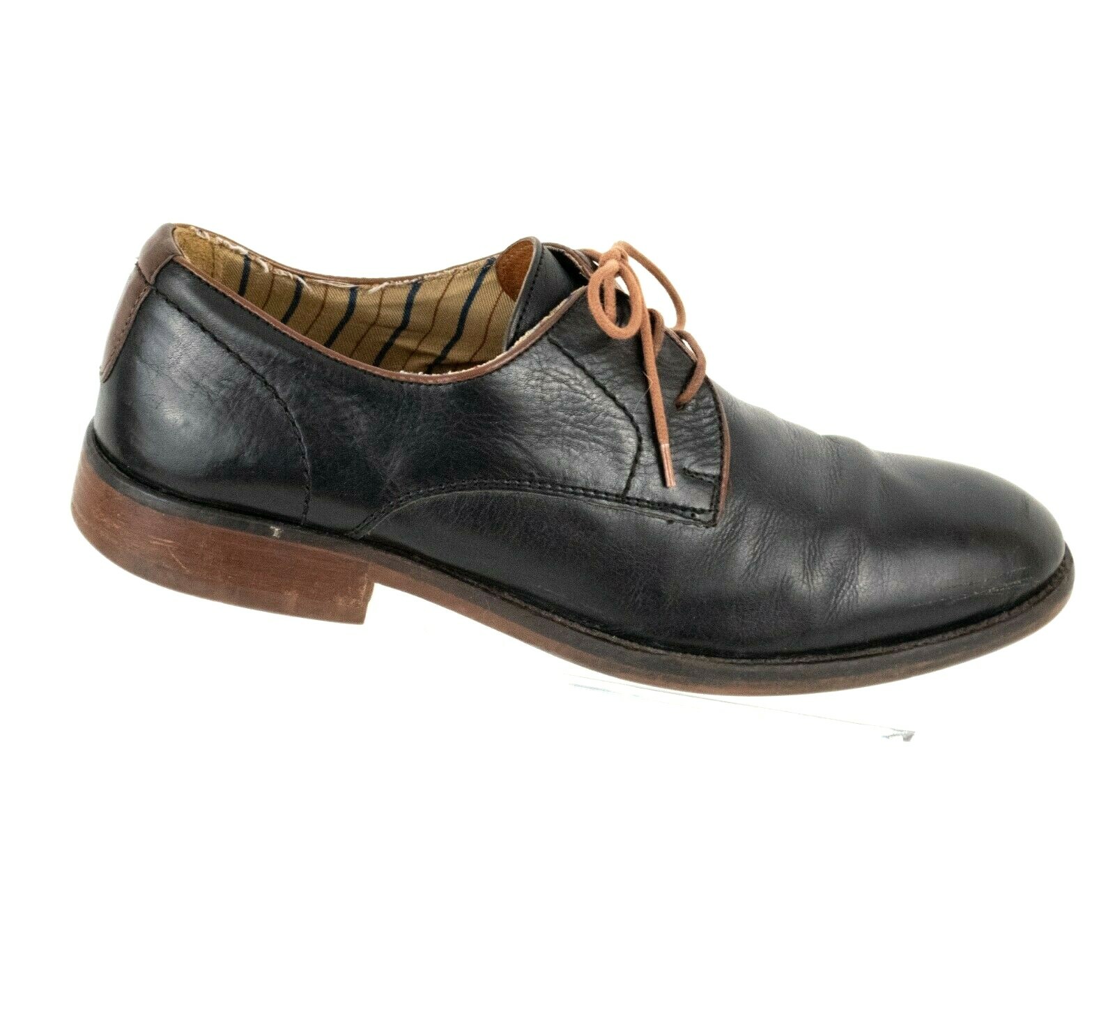 SAOLA Oxford Johnston & Murphy in pelle nera taglia 9 5 accenti marroni Derby EU 42 5