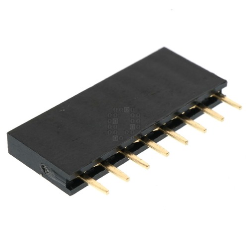 1x8 Single Row Female Straight Pin Header, 2.54mm Pitch - Picture 3 of 12