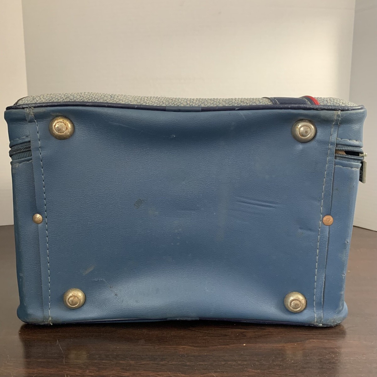 Vintage Brunswick Single Bowling Ball Bag Blue, Red, And