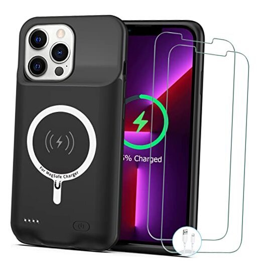 Battery Case for iPhone 13 Pro, [10000mAh] Enhanced Portable Protective Smart