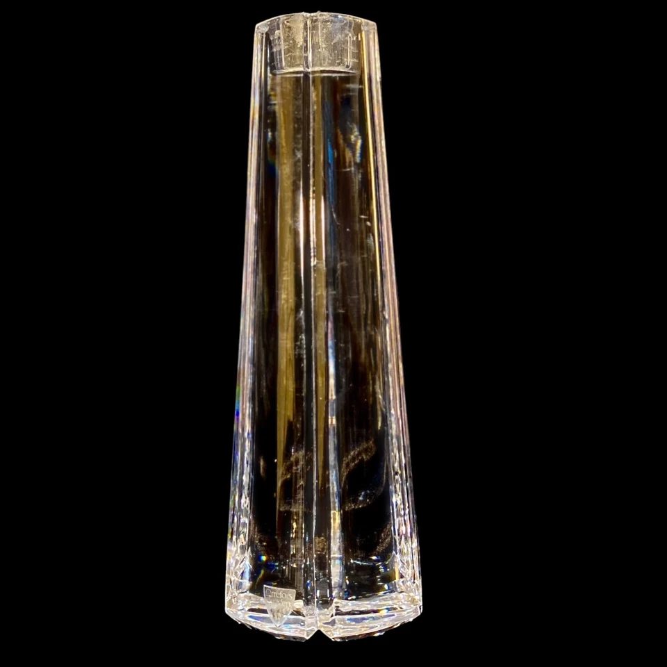 "Portavelas de cristal cortado ORREFORS Marin Skar Suecia Art Deco 8,25""" Foto 3 de 4