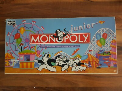 Parker Brettspiel Gesellschaftsspiel Monopoly junior Strategiespiel ab 5 Jahre