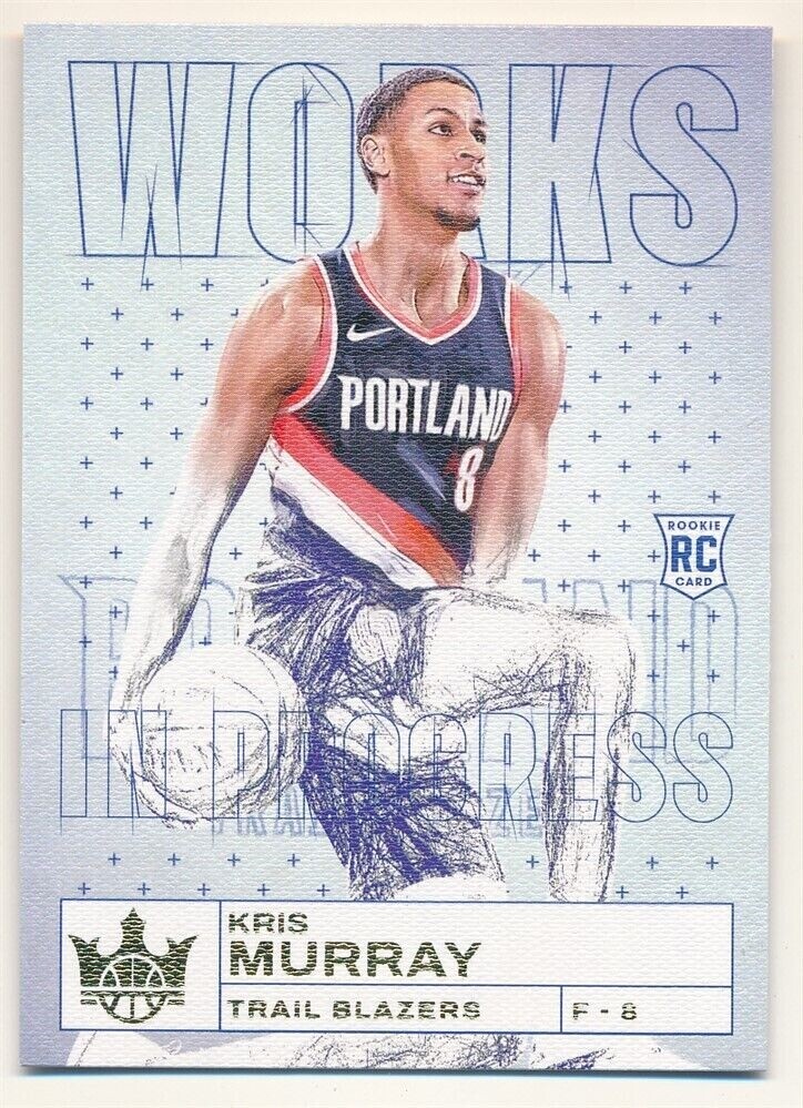 KRIS MURRAY 2023/24 PANINI COURT KINGS 17 RC ROOKIE WORKS IN PROGRESS BLAZERS SP