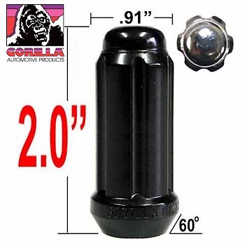 9/16'' Spezial Radmutter small diameter Black