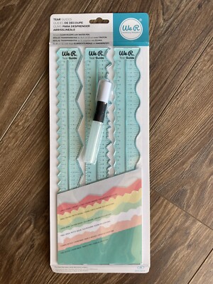NEW Set 3 NIB We R Memory Keepers Fancy TEAR GUIDES 13 1/2  PLUS Water Pen CRAFT