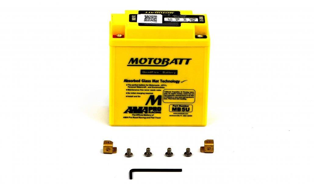 Motobatt Premium Battery for Yamaha YBR 125 2005-2006 MB5U AGM