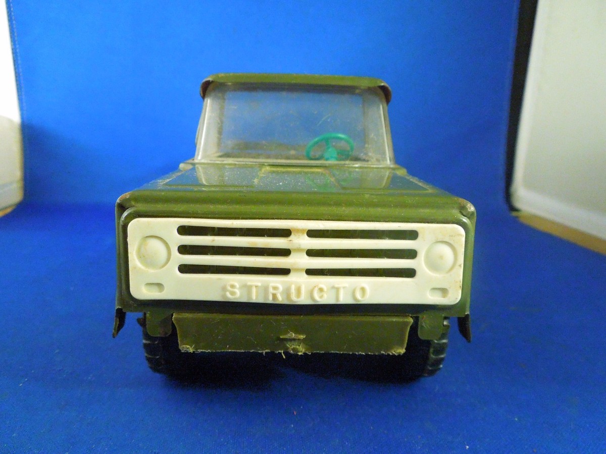 Vintage Mid Century Structo Trucks Toy Truck Olive Green Pickup
